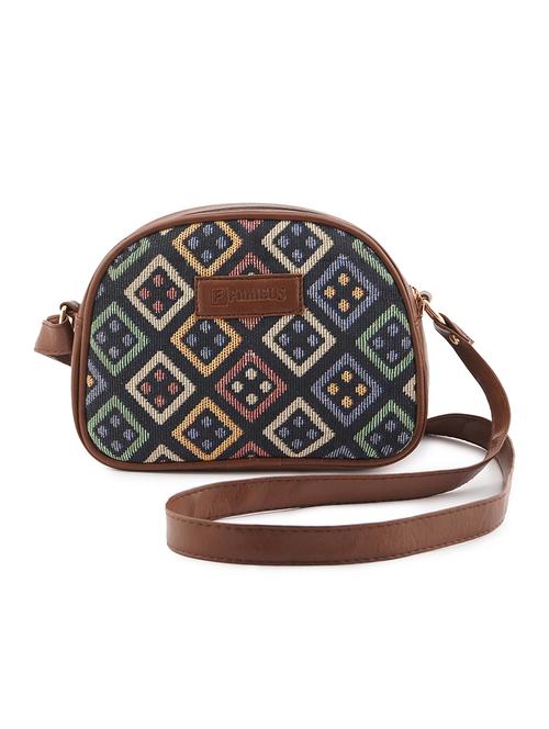 women brown printed sling bag - 21978035 -  Standard Image - 0