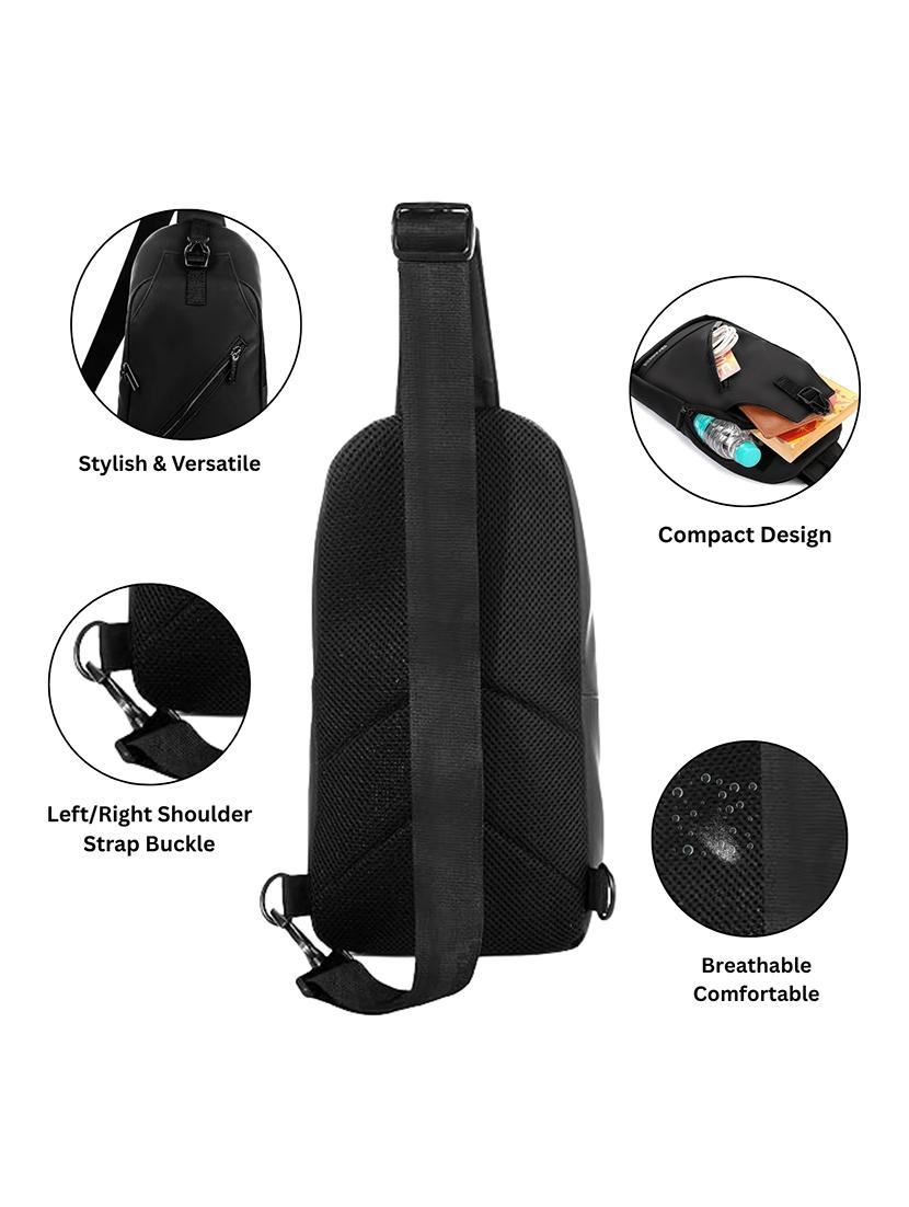 unisex black solid crossbody utility bag - 21978043 - Standard Image - 2