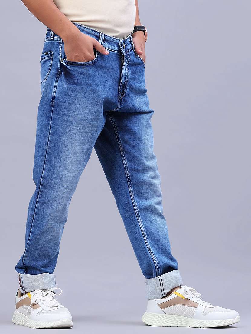 men washed mid rise full length jeans - 21978078 -  Standard Image - 2