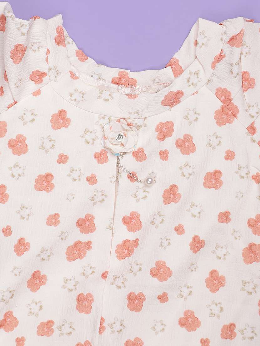 girls printed puff sleeve top - 21978104 -  Standard Image - 2