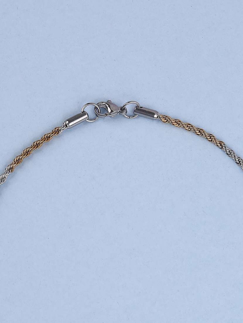 two tone twisted rope chain necklace - 21978231 -  Standard Image - 2