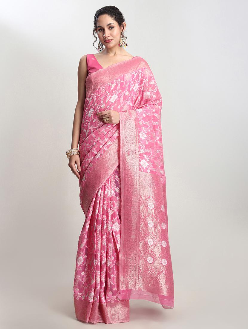 women self design banarasi saree with blouse - 21978325 - Zoom Image - 0