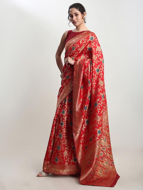 women self design banarasi saree with blouse - 21978327 - Standard Image - 0