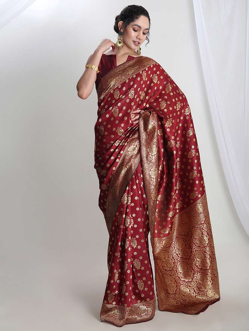 women self design banarasi saree with blouse - 21978331 -  Zoom Image - 0
