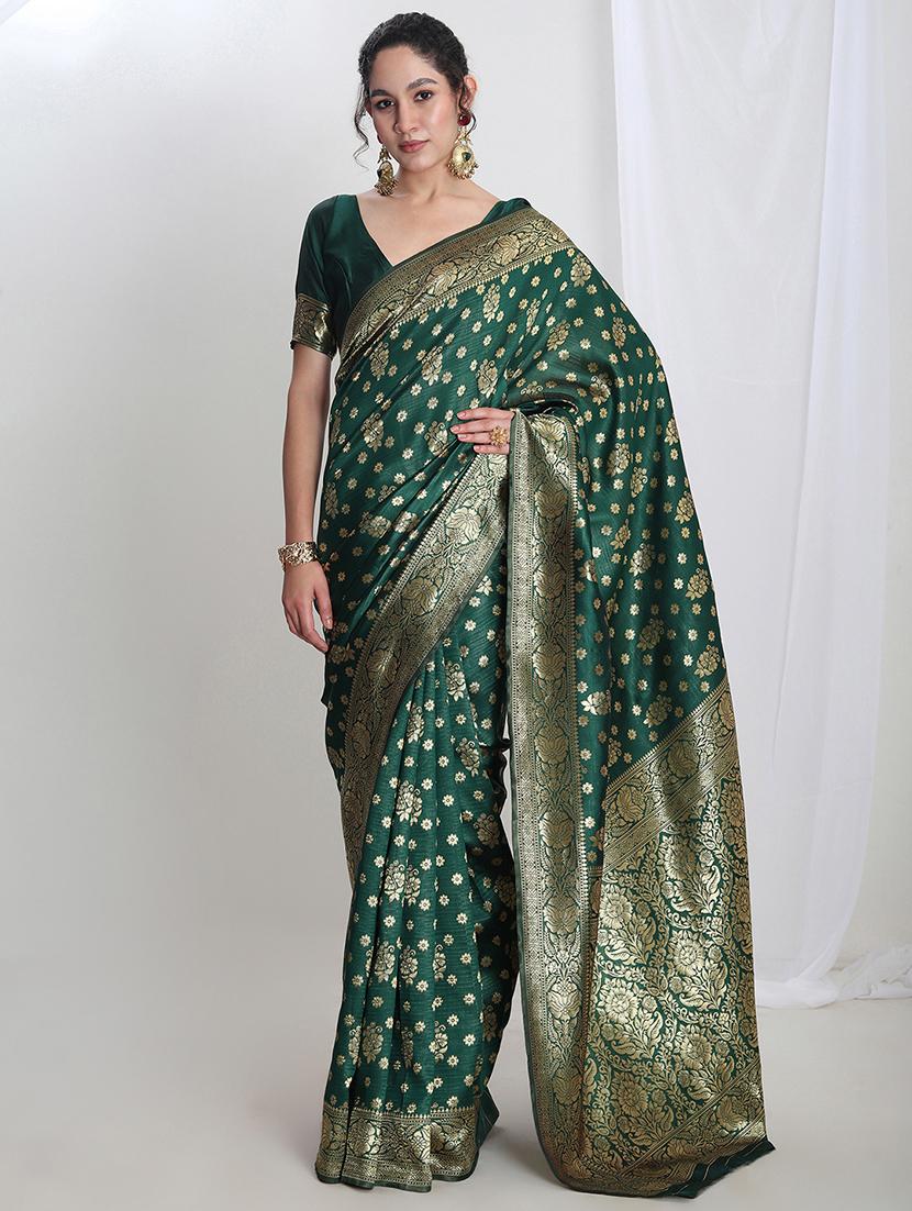 women self design banarasi saree with blouse - 21978333 - Zoom Image - 0