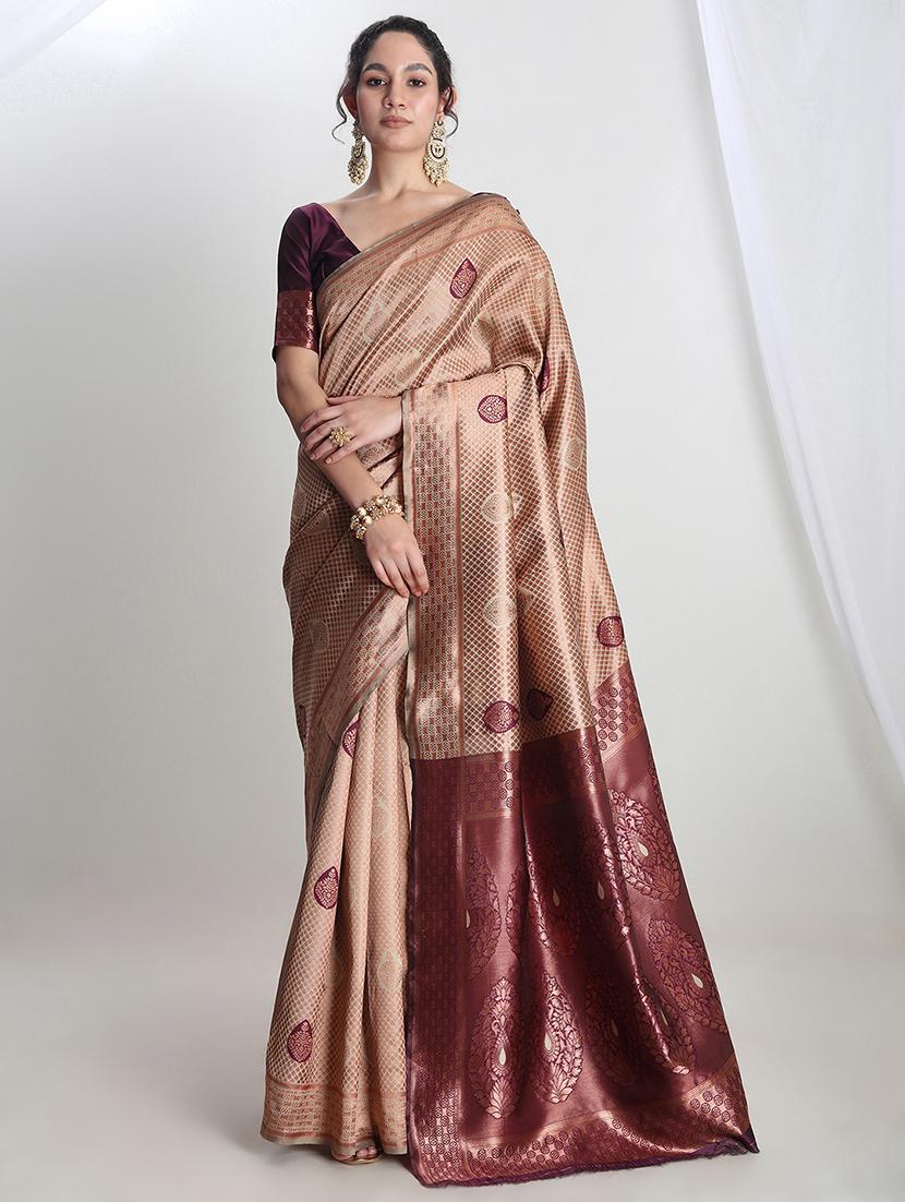 women self design banarasi saree with blouse - 21978346 -  Zoom Image - 0