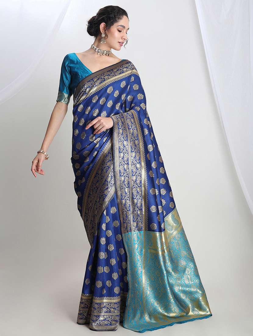 women self design banarasi saree with blouse - 21978347 -  Zoom Image - 0