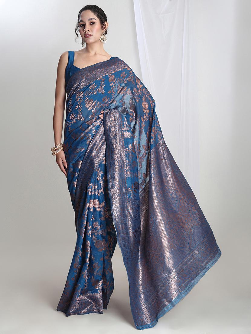 women self design banarasi saree with blouse - 21978365 - Zoom Image - 0