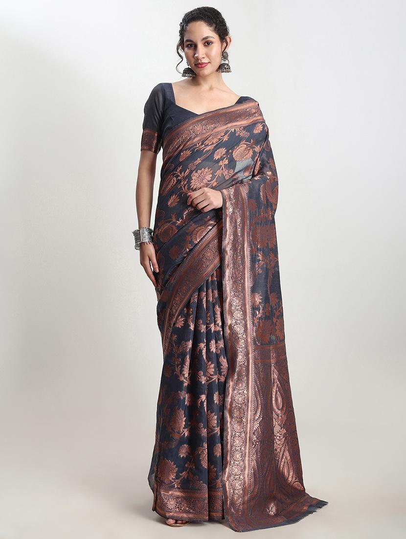 women self design banarasi saree with blouse - 21978385 -  Zoom Image - 0