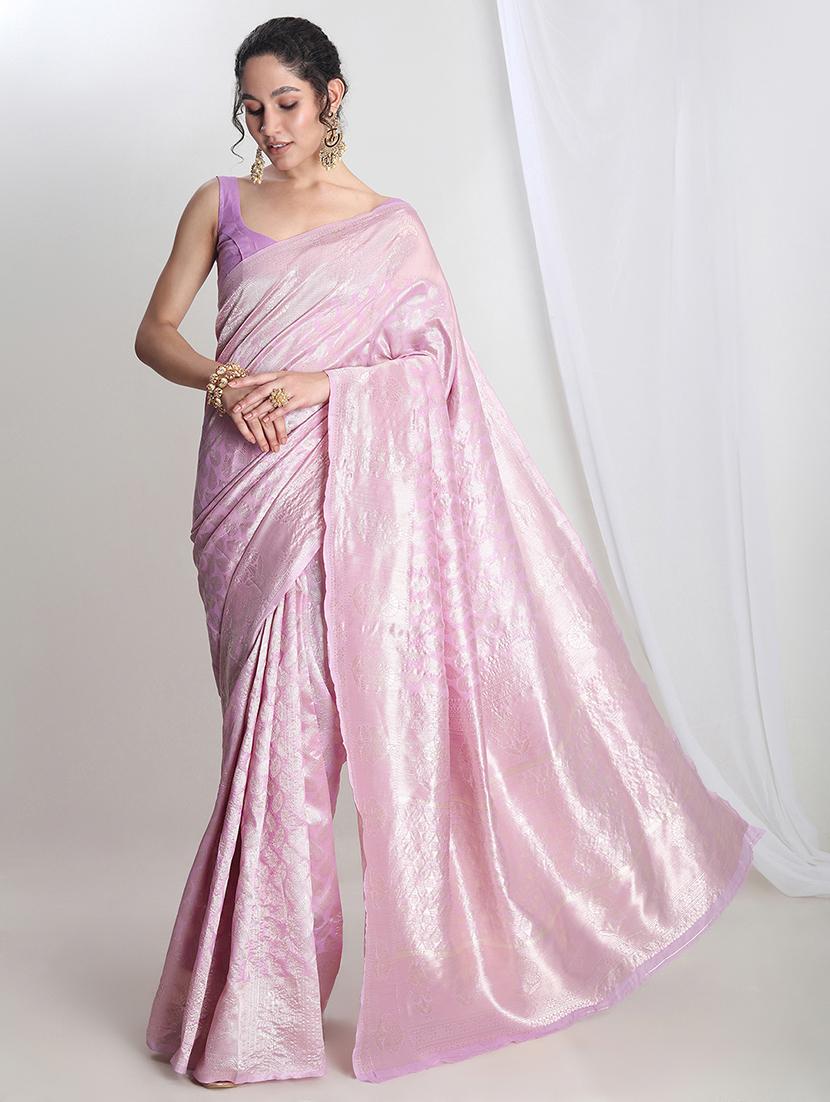 women self design banarasi saree with blouse