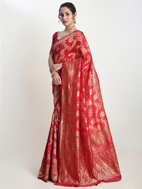 women self design banarasi saree with blouse - 21978405 -  Standard Image - 0