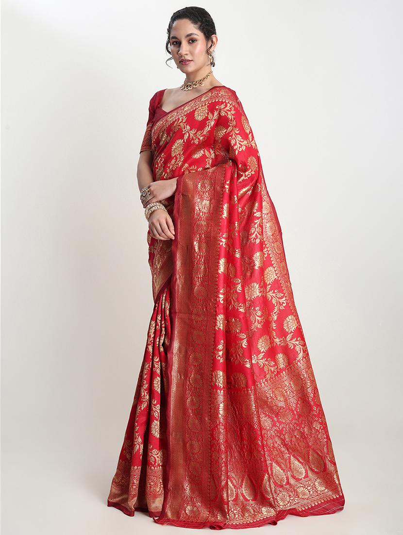women self design banarasi saree with blouse - 21978405 -  Zoom Image - 0