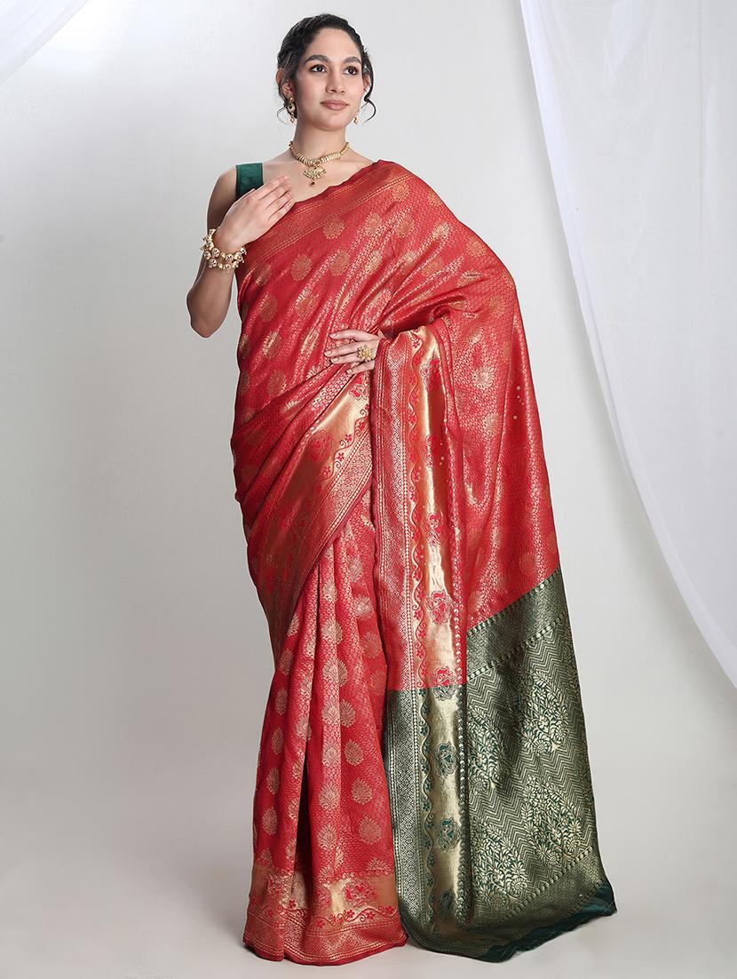 women self design banarasi saree with blouse - 21978408 - Zoom Image - 0