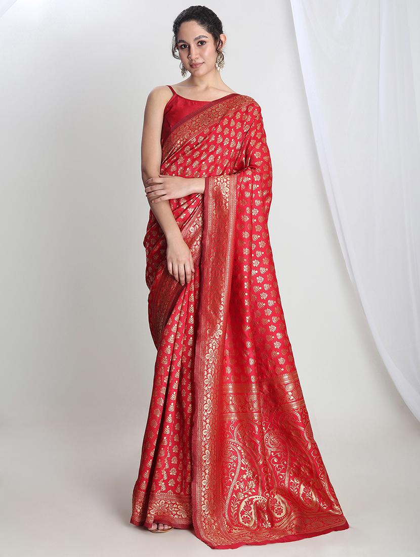 women self design banarasi saree with blouse - 21978413 -  Zoom Image - 0