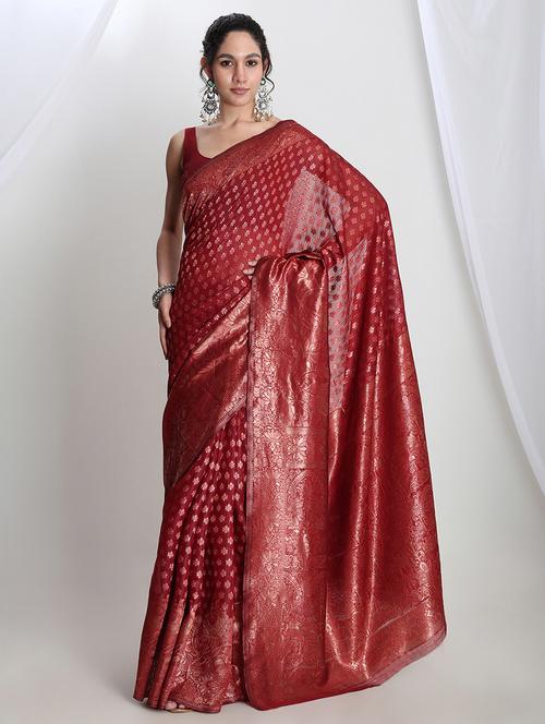 women self design banarasi saree with blouse - 21978430 - Standard Image - 0