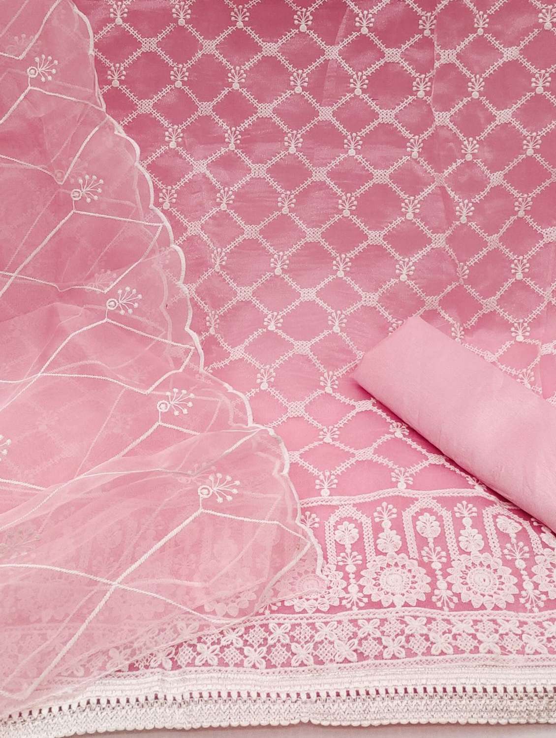 women solid with work embroidered unstitched suit set - 21978514 -  Standard Image - 2