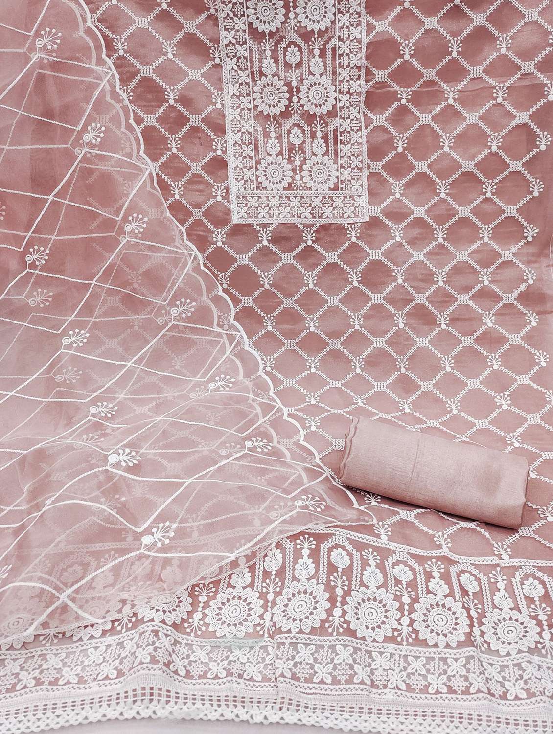 women solid with work embroidered unstitched suit set - 21978521 -  Standard Image - 2