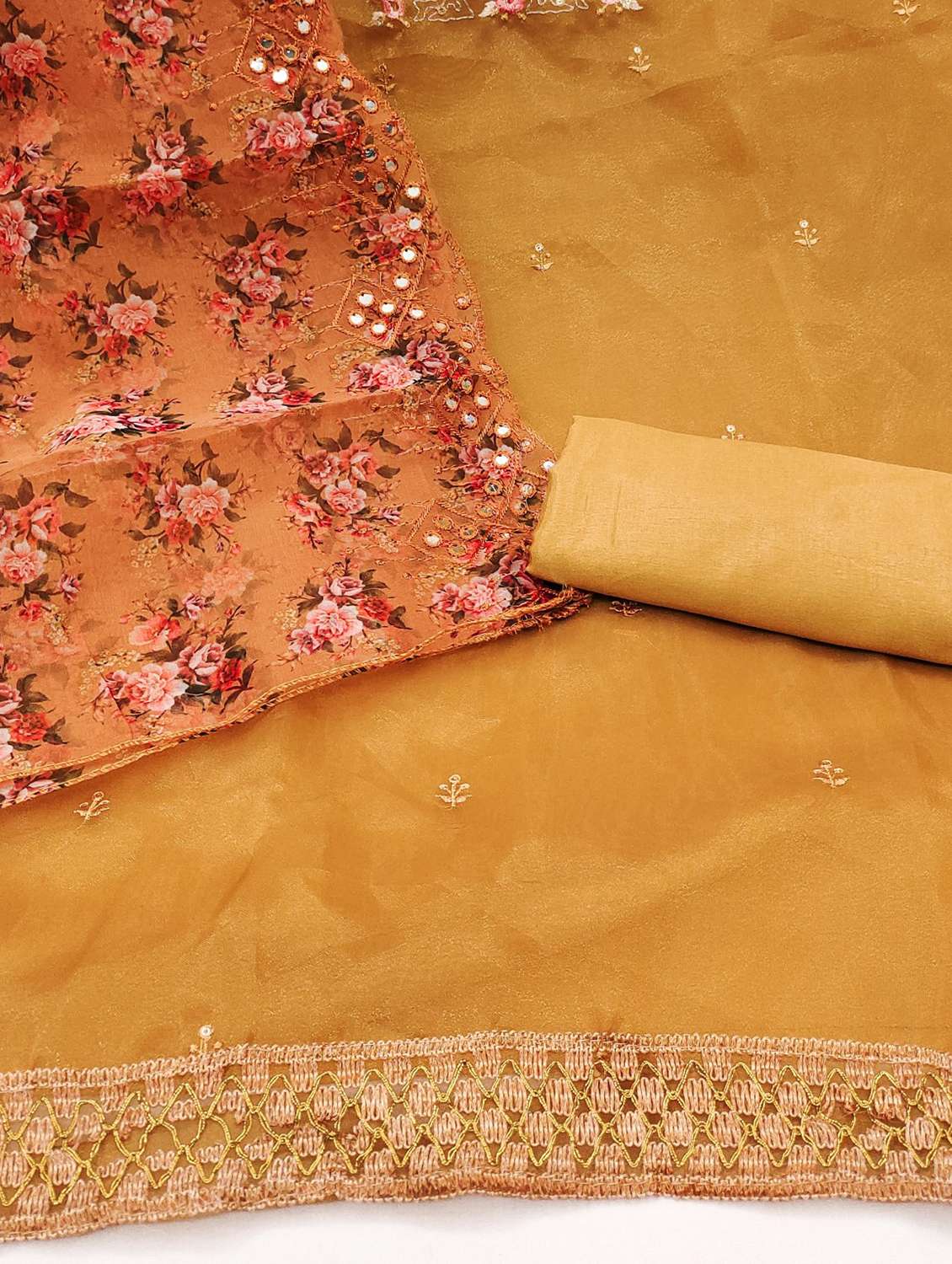 women solid with work embroidered unstitched suit set - 21978535 -  Standard Image - 2