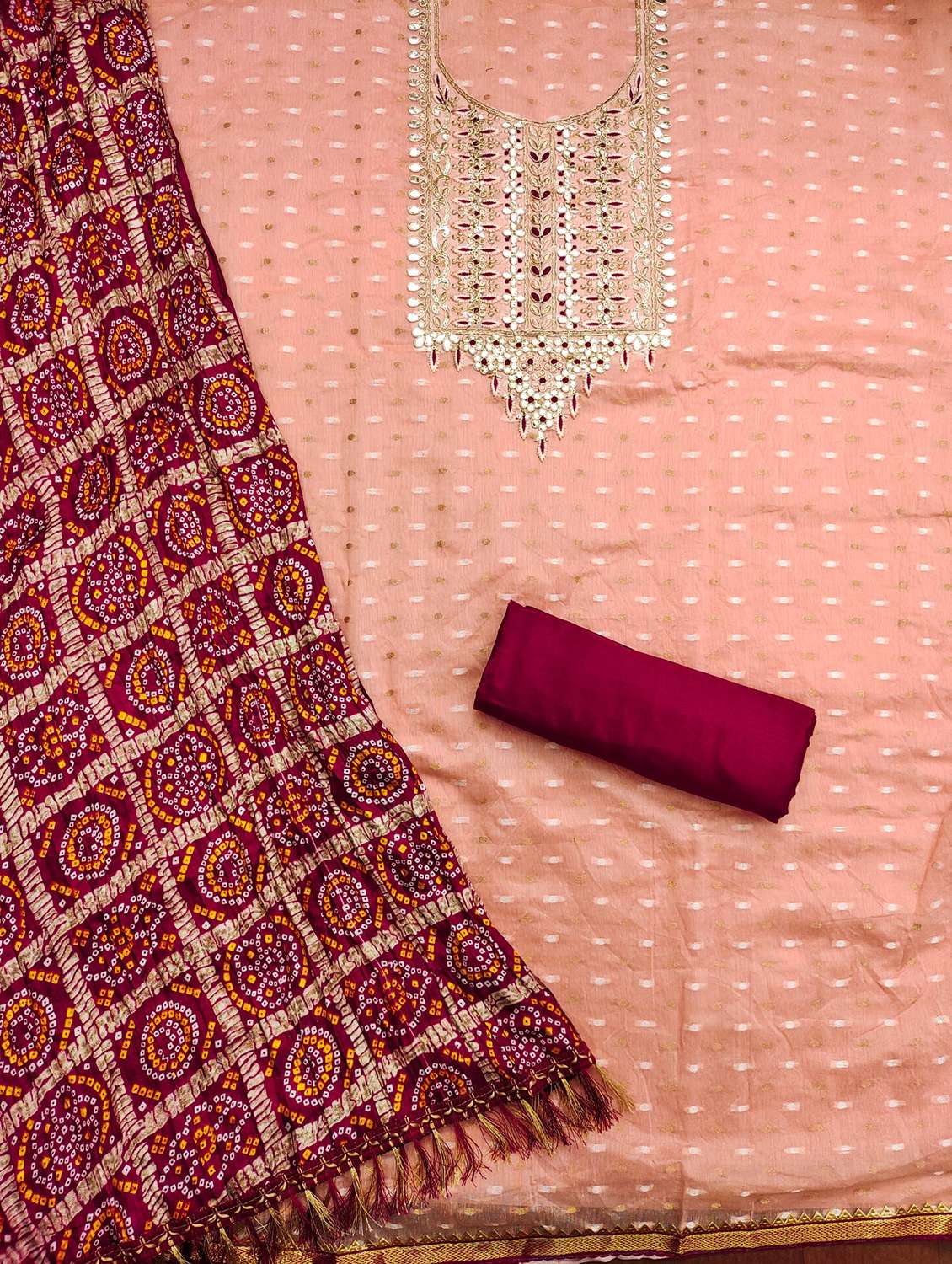 women self design embroidered unstitched suit set - 21978545 -  Standard Image - 2