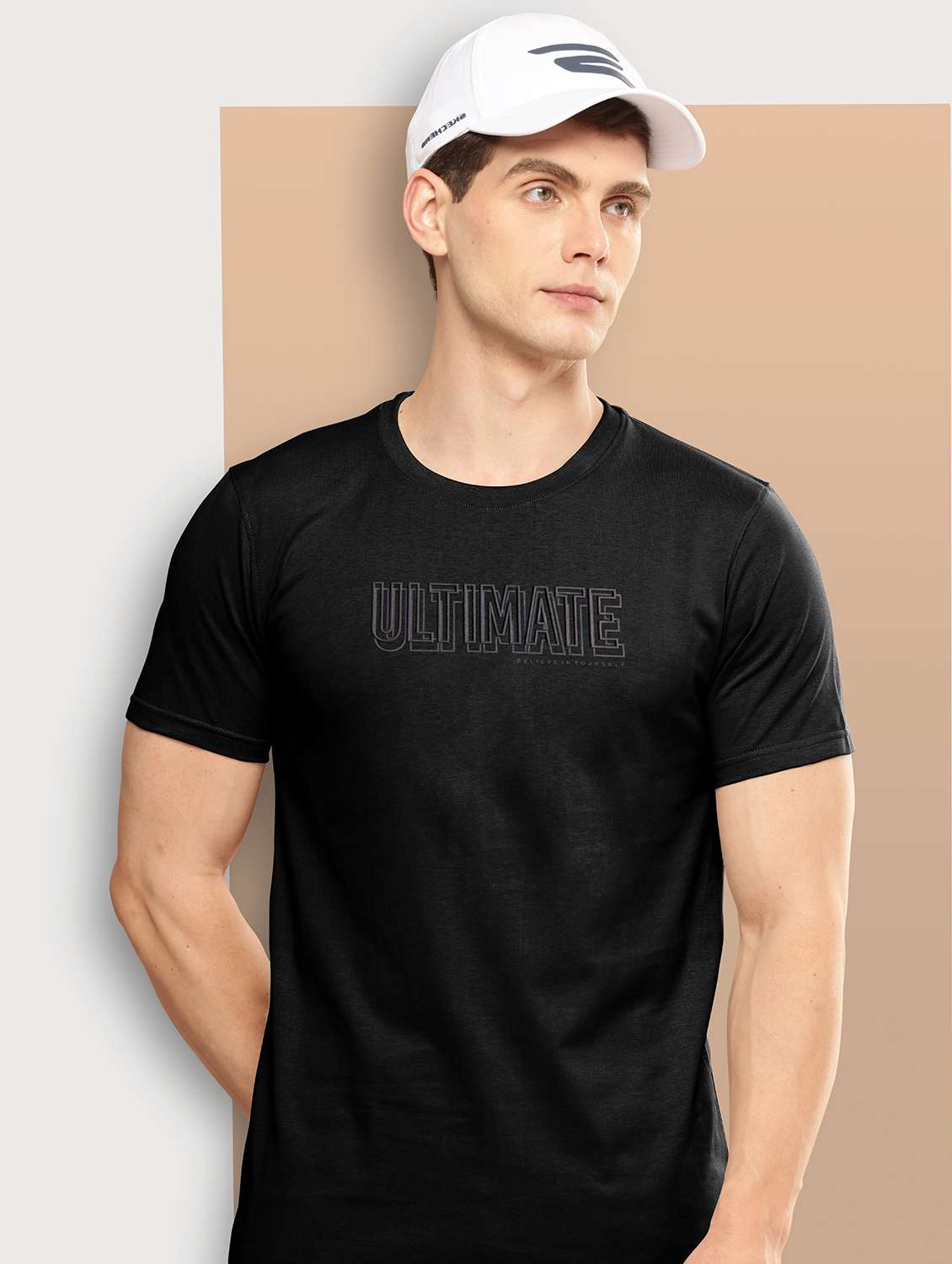 men chest print short sleeve regular fit t-shirt