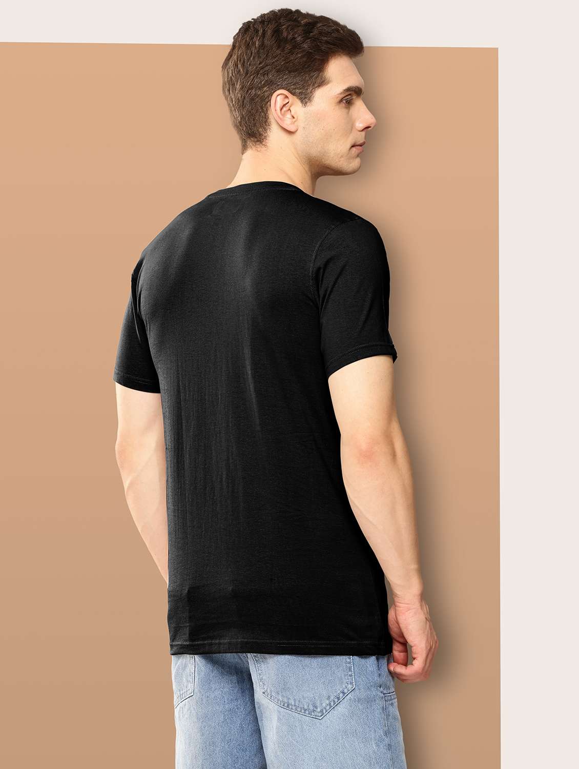 men chest print short sleeve regular fit t-shirt - 21978591 - Standard Image - 2