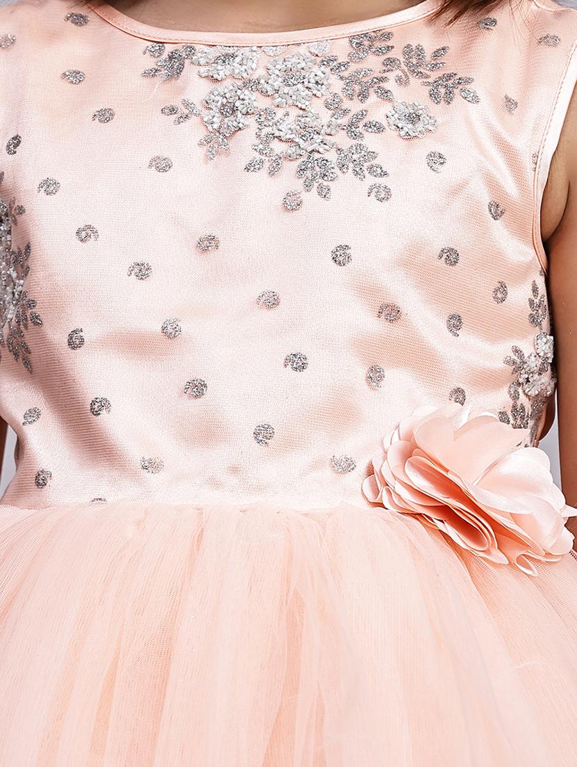 girls embellished sleeveless high low frock - 21978603 - Standard Image - 2