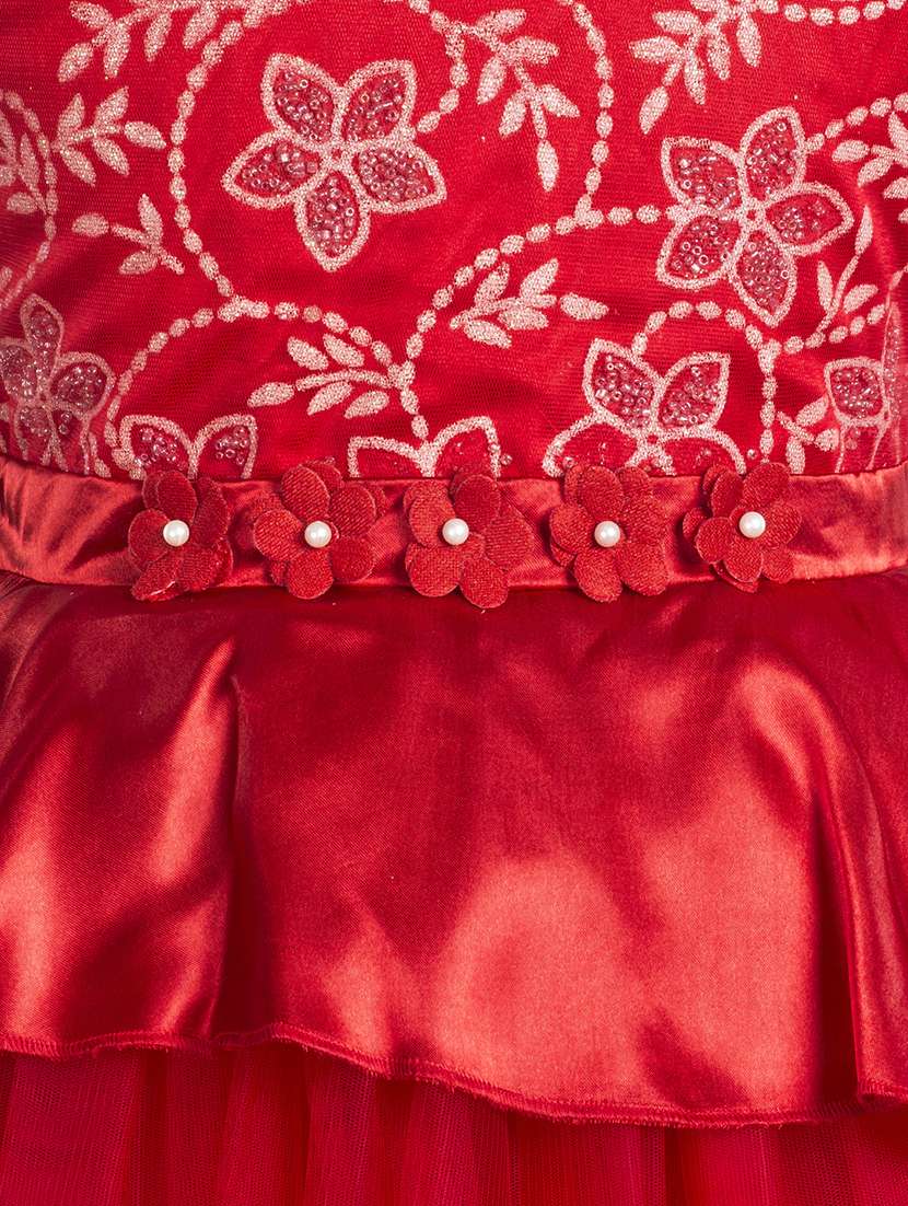 girls self designed sleeveless party gown - 21978609 -  Standard Image - 2