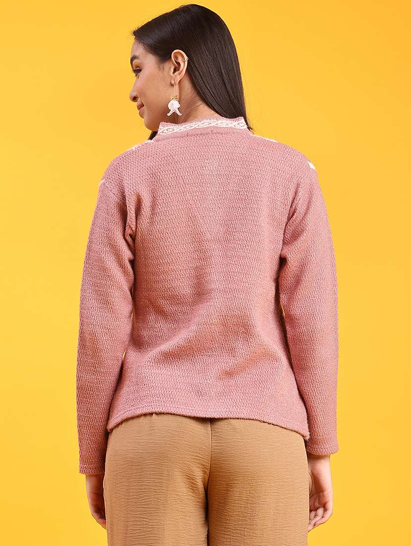 women self design long sleeve cardigan - 21978894 -  Standard Image - 2