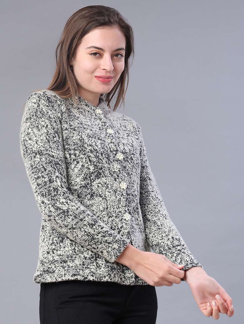 women self design long sleeve cardigan - 21978895 -  Standard Image - 2