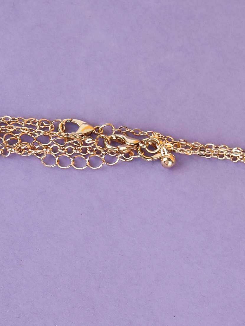layered gold metal necklace with charms - 21978934 -  Standard Image - 2