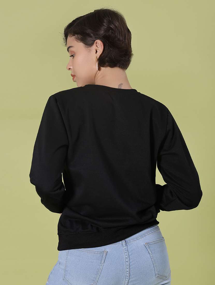 women chest print long sleeve sweatshirt - 21978947 -  Standard Image - 2