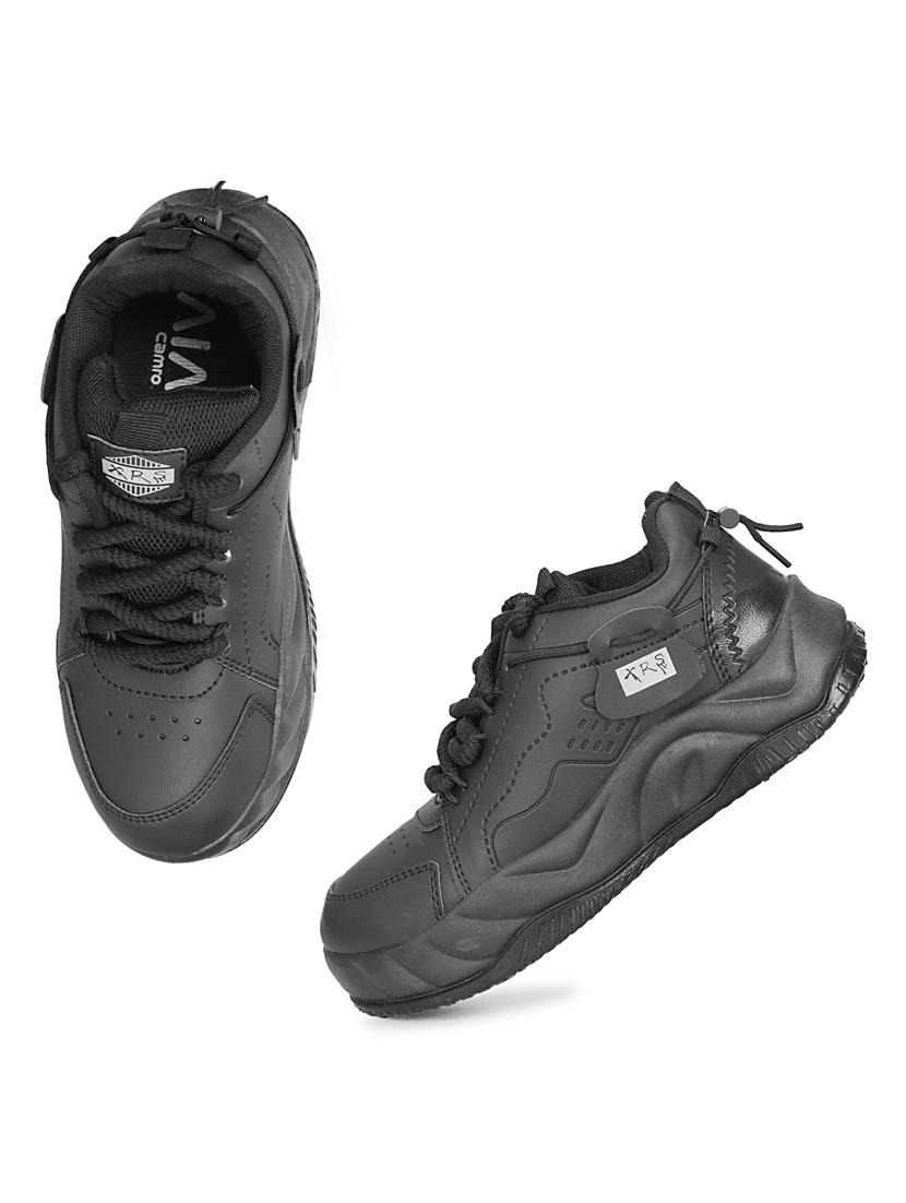 men black lace up casual shoes - 21979060 - Standard Image - 2