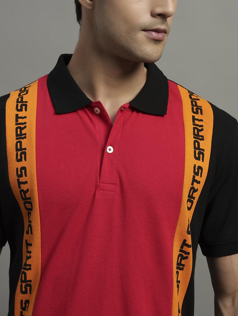 men color blocked short sleeve polo t-shirt - 21979234 - Standard Image - 2