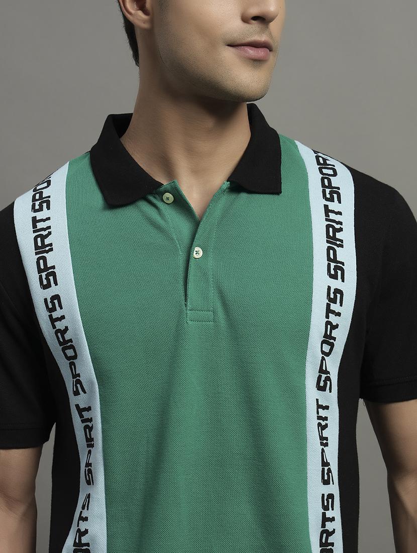 men color blocked short sleeve polo t-shirt - 21979235 - Standard Image - 2
