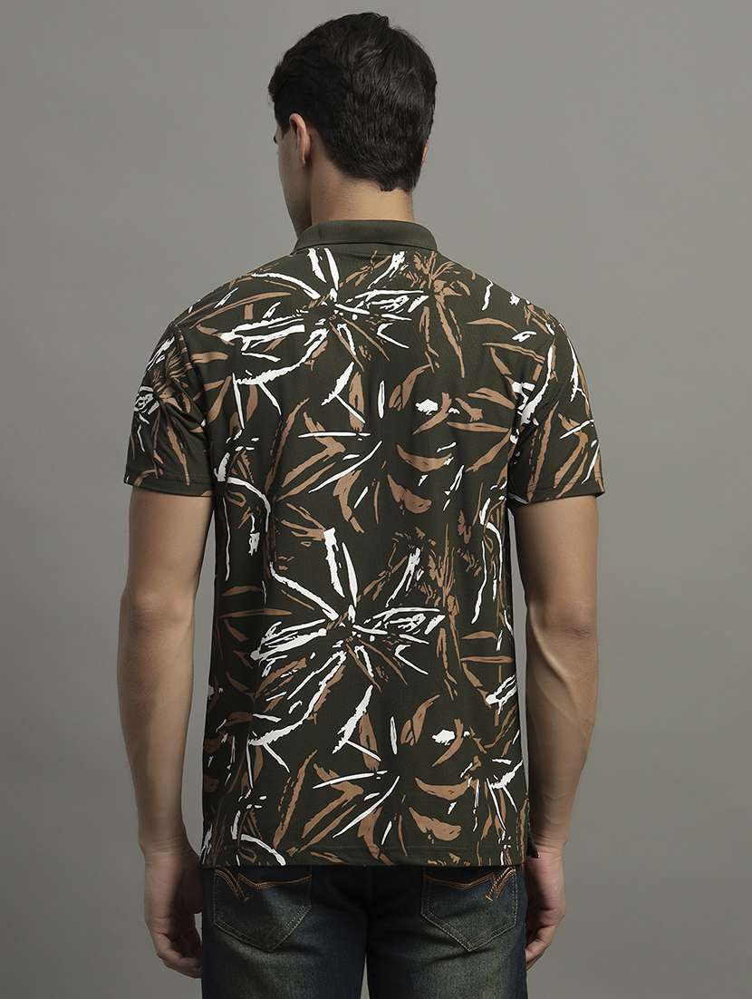 men printed short sleeve polo t-shirt - 21979248 -  Standard Image - 2