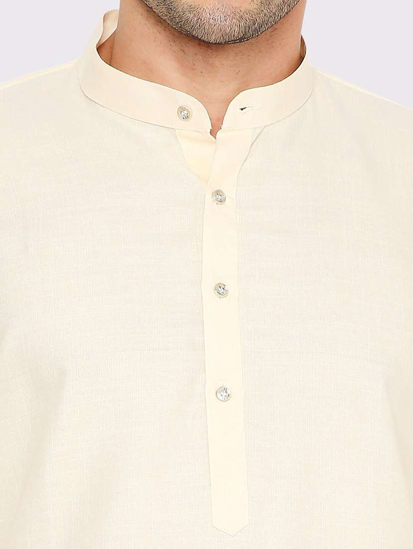 men solid mandarin neck long kurta - 21979270 -  Standard Image - 2
