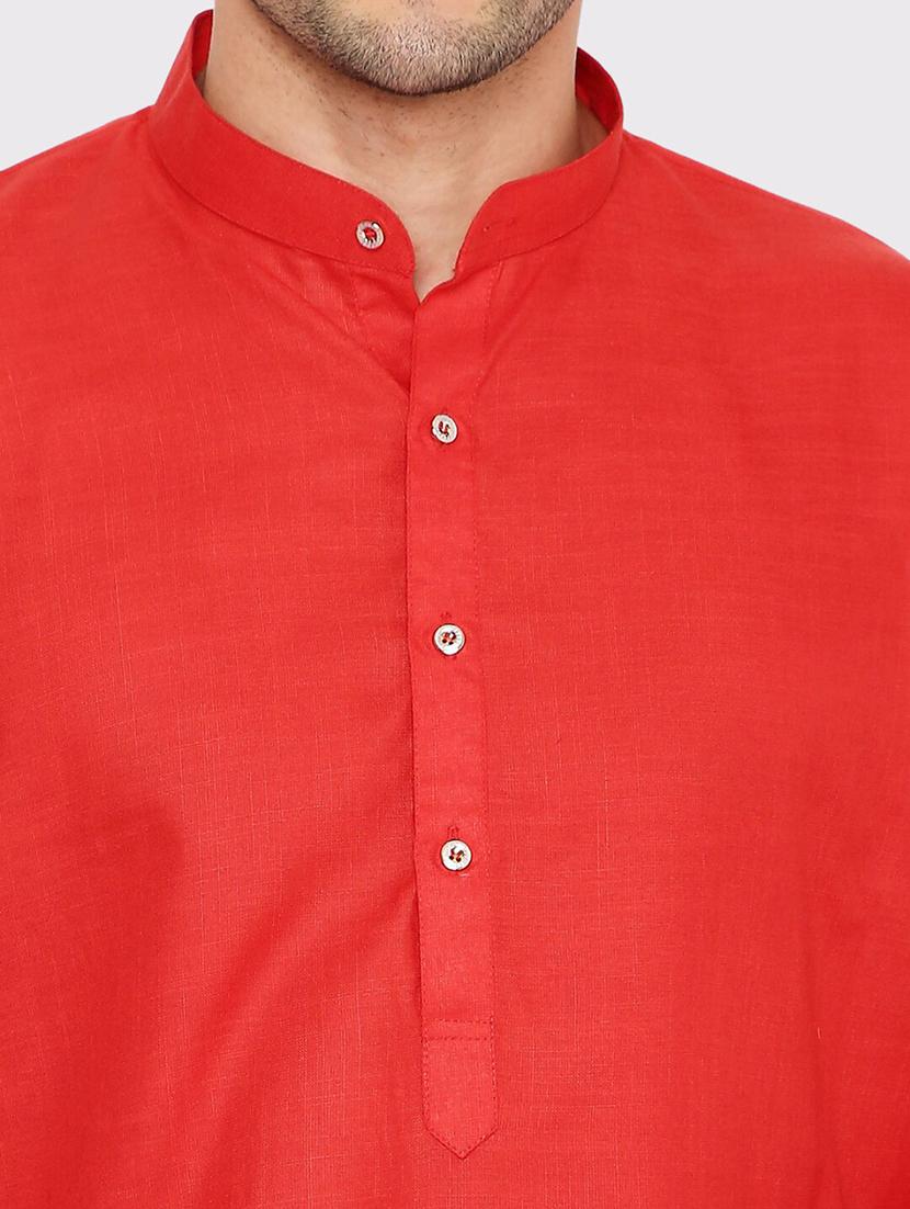 men solid mandarin neck long kurta - 21979277 - Standard Image - 2