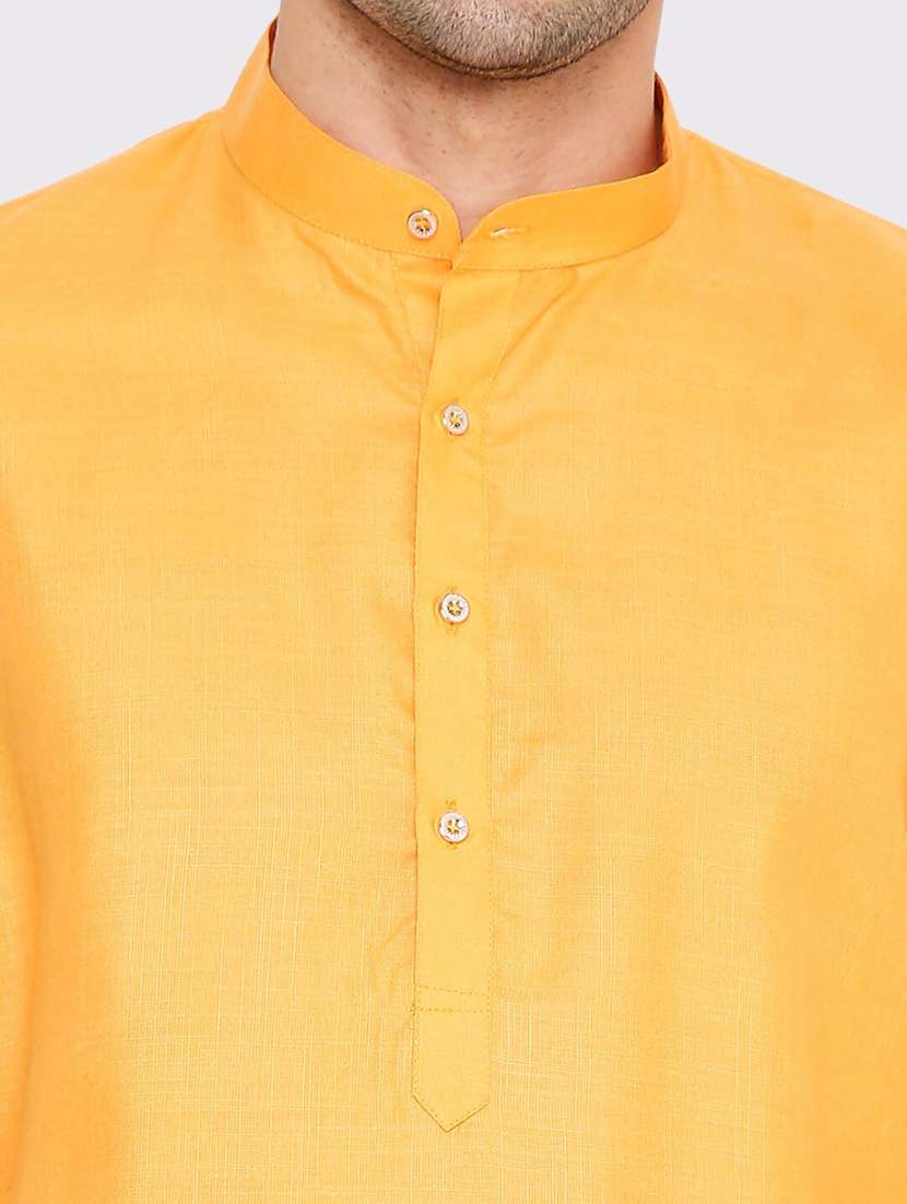men solid mandarin neck long kurta - 21979292 -  Standard Image - 2