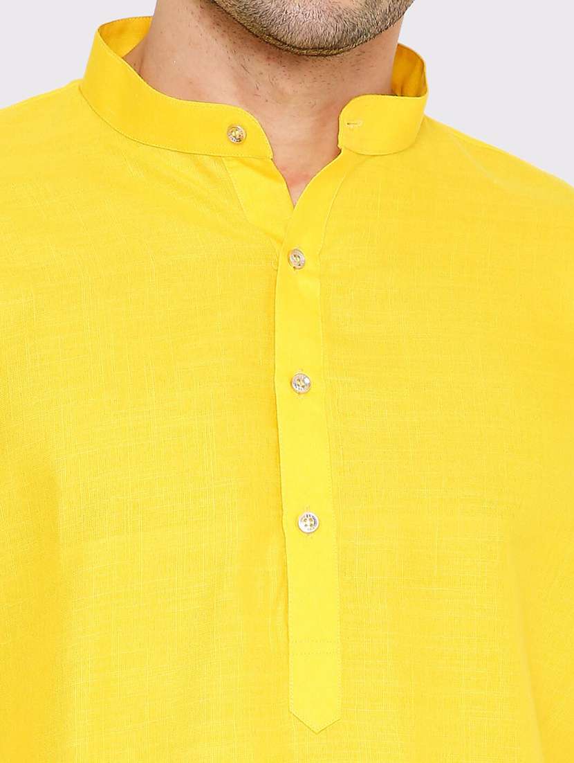 men solid mandarin neck long kurta - 21979296 -  Standard Image - 2