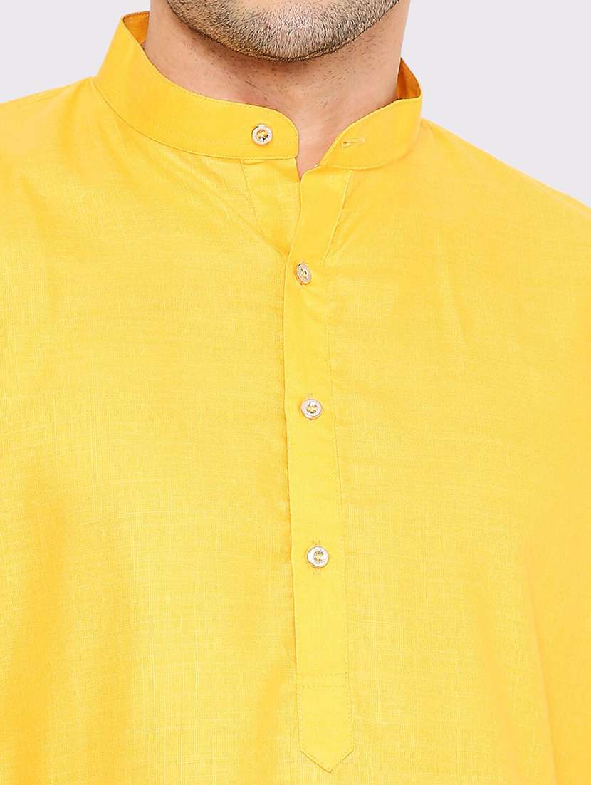 men solid mandarin neck long kurta - 21979301 -  Standard Image - 2