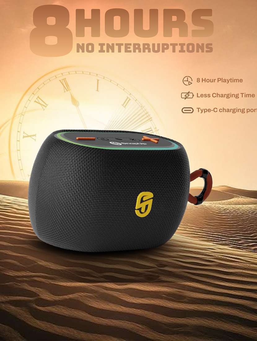 snapup groove vibe portable bluetooth speaker (groovy black) - 21979315 -  Standard Image - 2