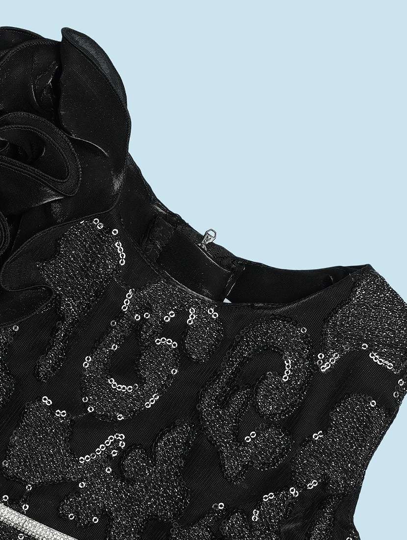 girls embellished sleeveless flared frock - 21979378 -  Standard Image - 2