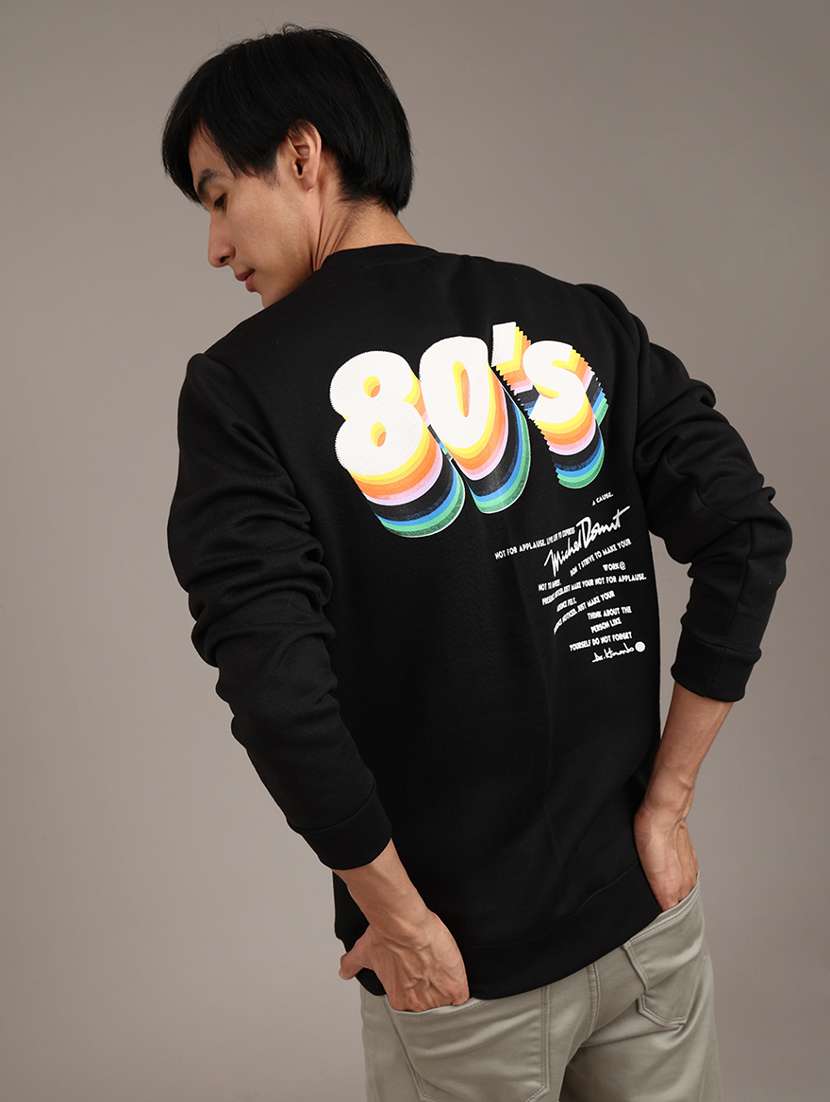 men printed long sleeve sweatshirt