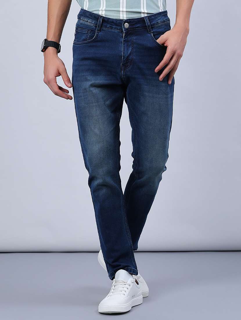 Men Washed Mid Rise Full Length Jeans - 21979454 -  Standard Image - 2