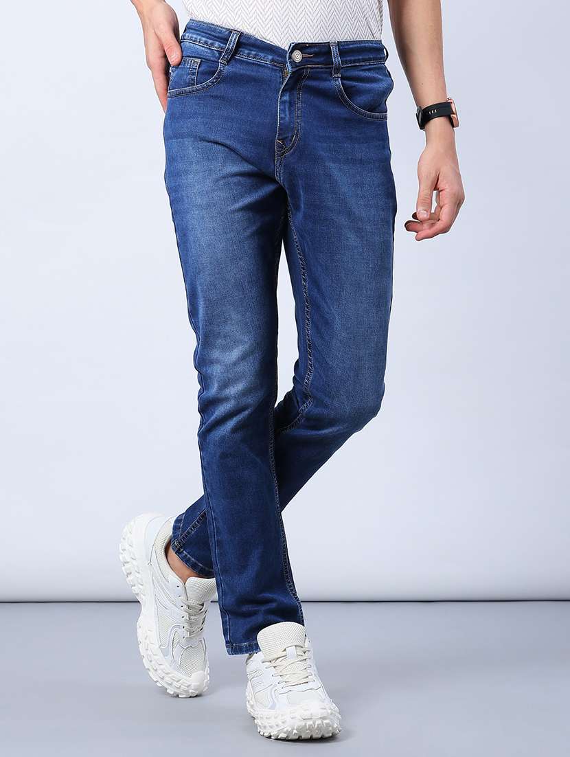 men washed mid rise full length jeans - 21979455 -  Standard Image - 2