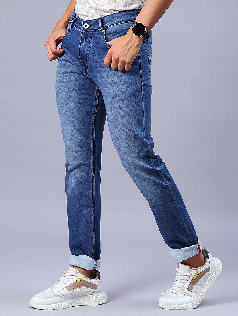 men washed mid rise full length jeans - 21979498 -  Standard Image - 2