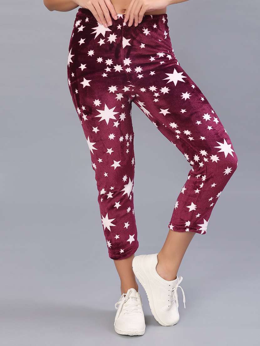 women printed mid rise winter wear pyjama - 21979676 -  Standard Image - 2