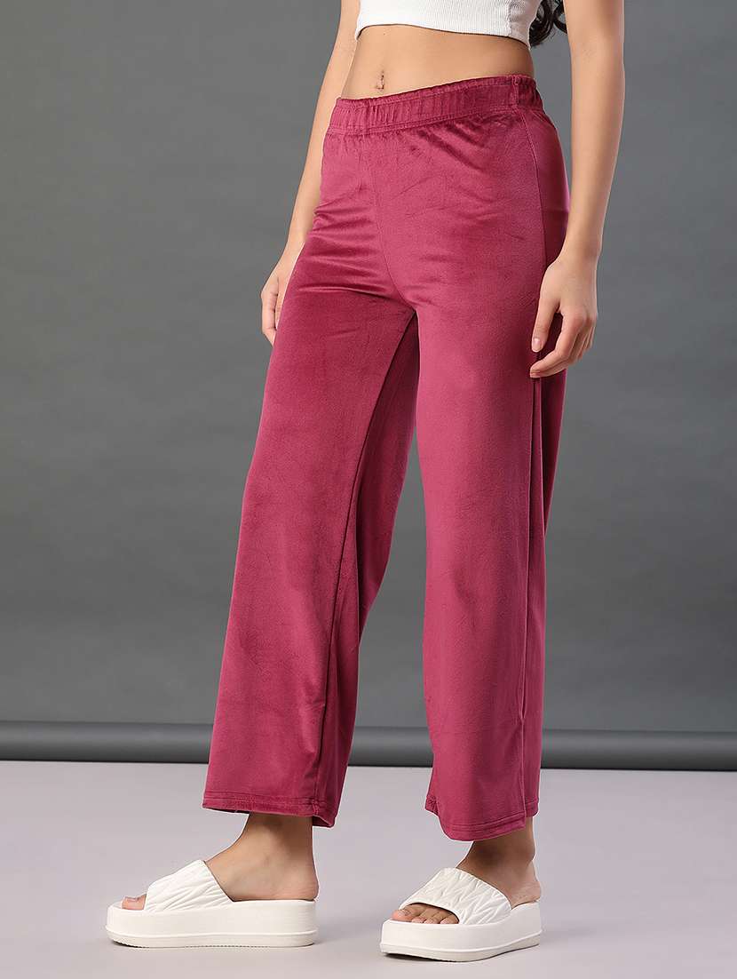 women solid mid rise winter wear pyjama - 21979717 -  Standard Image - 2