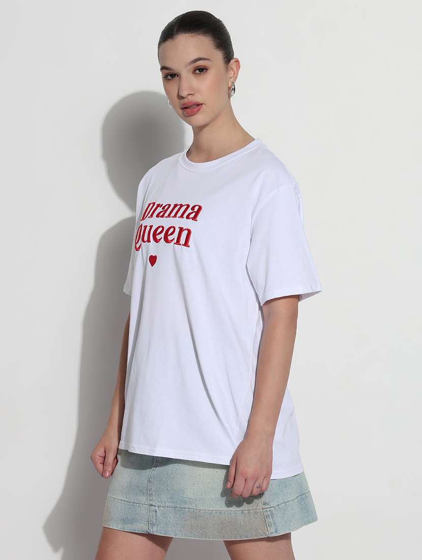 women printed short sleeve oversized t-shirt - 21979758 -  Standard Image - 2