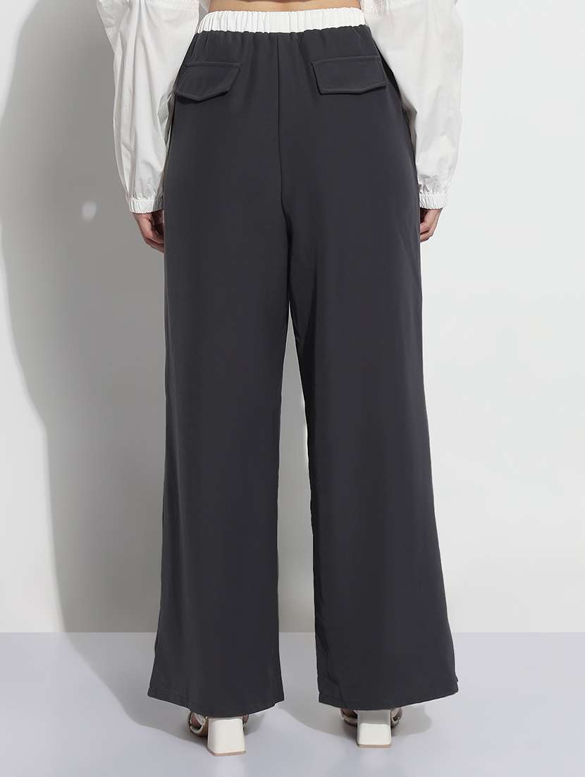grey viscose trousers - 21979818 -  Standard Image - 2